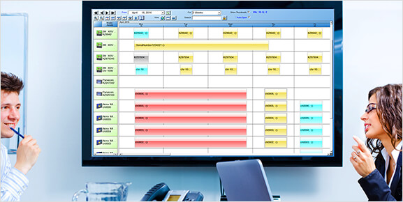Office employees using VimBiz Rich Scheduling